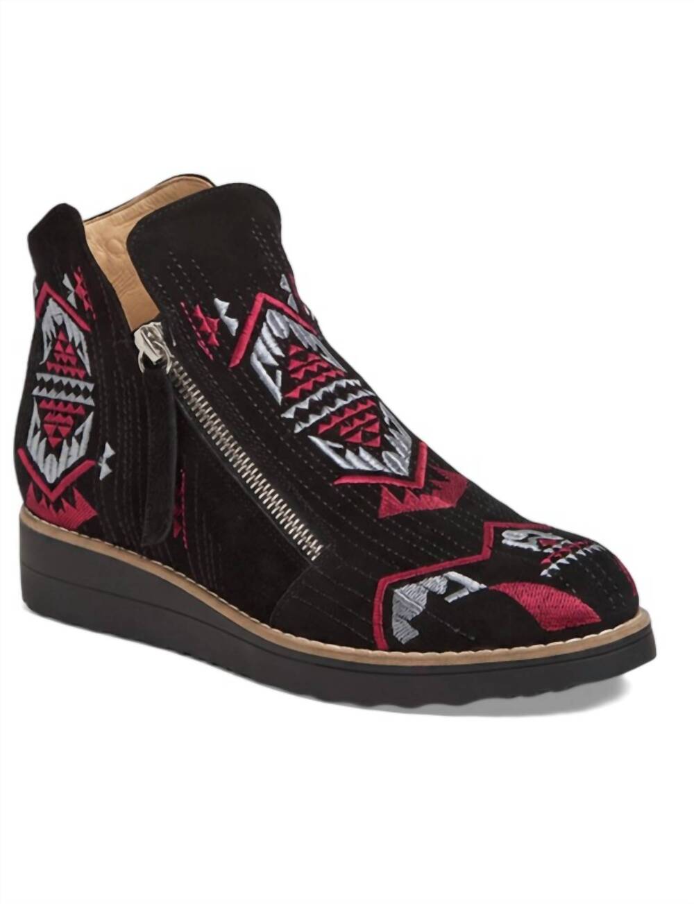 NEW DJANGO & JULIETTE women's ohmya leather high-top sneaker in black multi wate